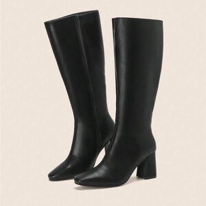Elegant Black Knee-High Boots
